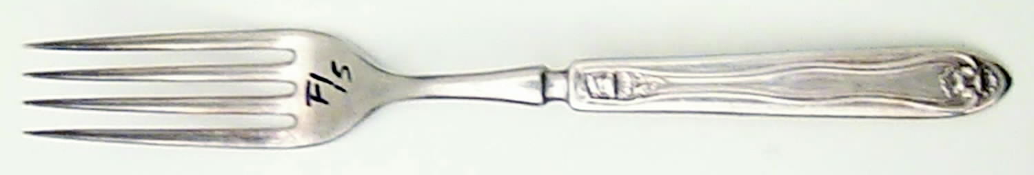 Leyland (Silverplate, 1910) Indented Solid Handled Fork by Oneida Silver-1