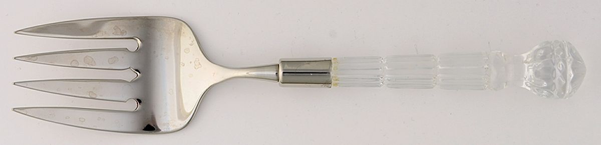 Libretto (Stainless) Medium Solid Cold Meat Serving Fork by Oneida Silver-1