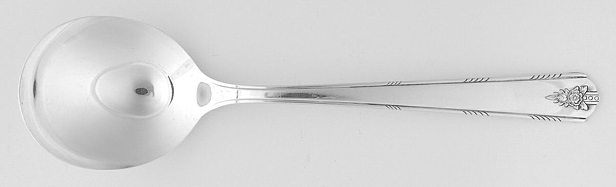 Linda (Silverplate, 1949) Round Bowl Soup Spoon (Gumbo) by Oneida Silver-1