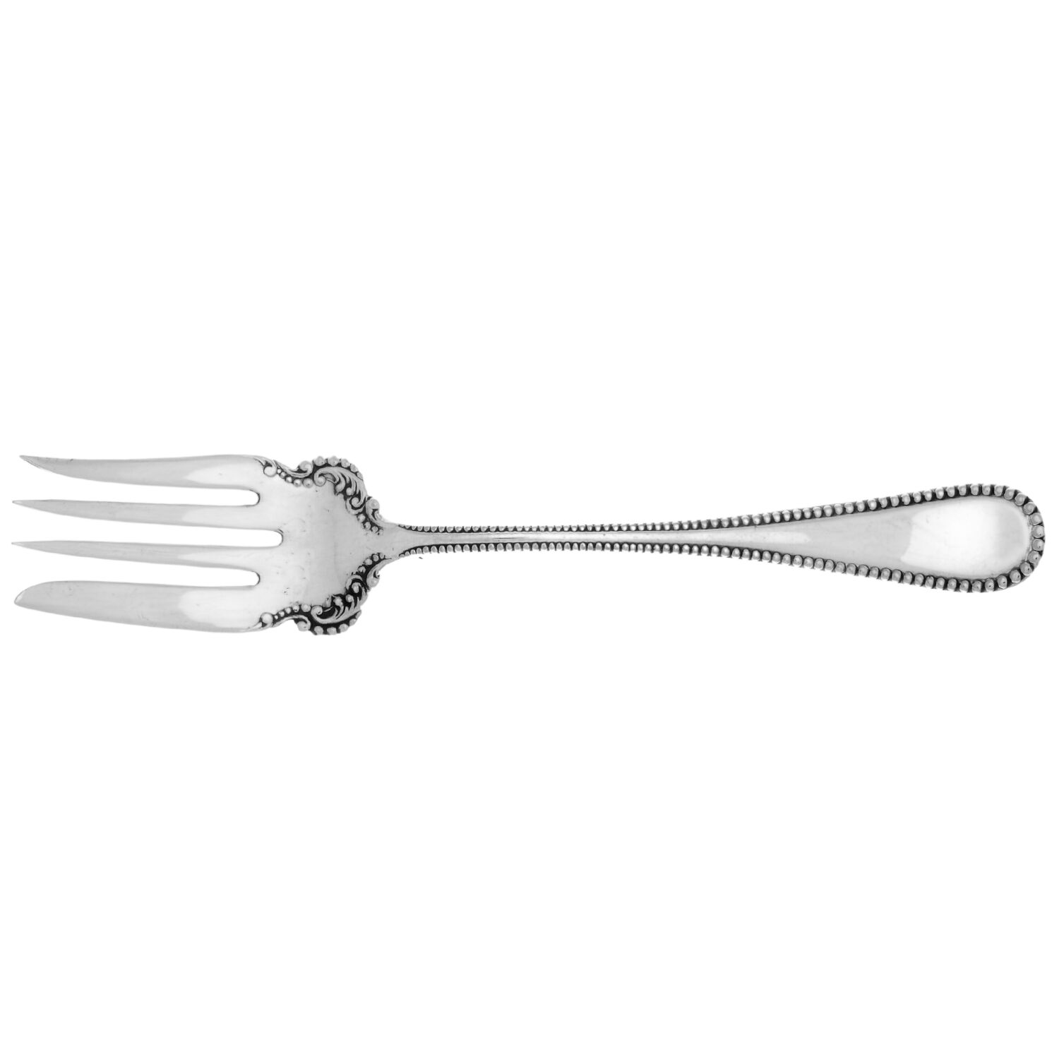 Linden (Silverplate, 1900) Medium Solid Cold Meat Serving Fork by Oneida Silver-1