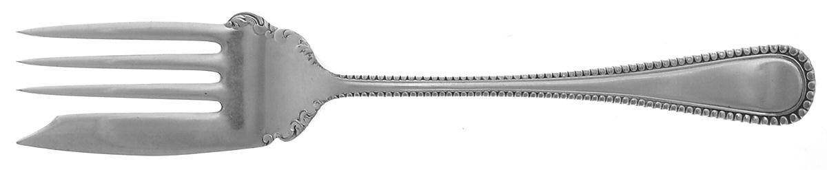 Linden (Silverplate, 1900) Small Solid Cold Meat Serving Fork by Oneida Silver-1