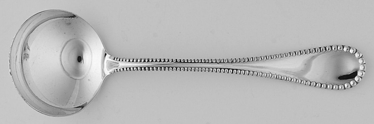 Linden (Silverplate, 1900) Round Bowl Soup Spoon (Cream Soup) by Oneida Silver-1