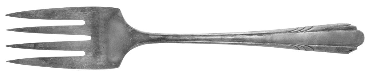 Linton-Adonis (Silverplate, 1933) Medium Solid Cold Meat Serving Fork by Oneida Silver-1