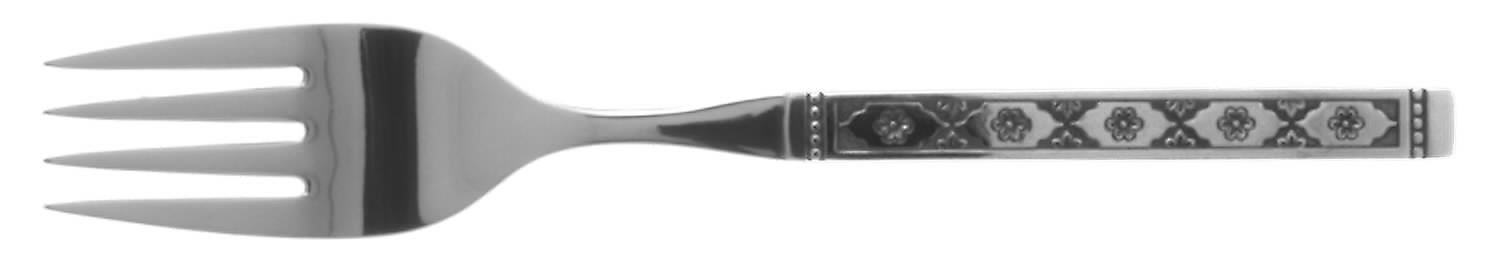 Lisbon (Stainless, Black Accent) Individual Salad Fork by Oneida Silver-1