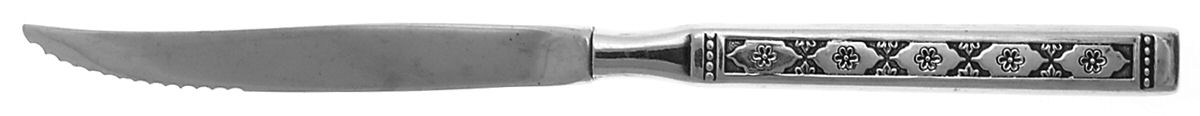 Lisbon (Stainless, Black Accent) Individual Steak Knife Hollow Handle by Oneida Silver-1