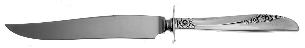 Lilac Time (Silverplate, 1957) Small Steak Carving Knife with Stainless Blade by Oneida Silver-1