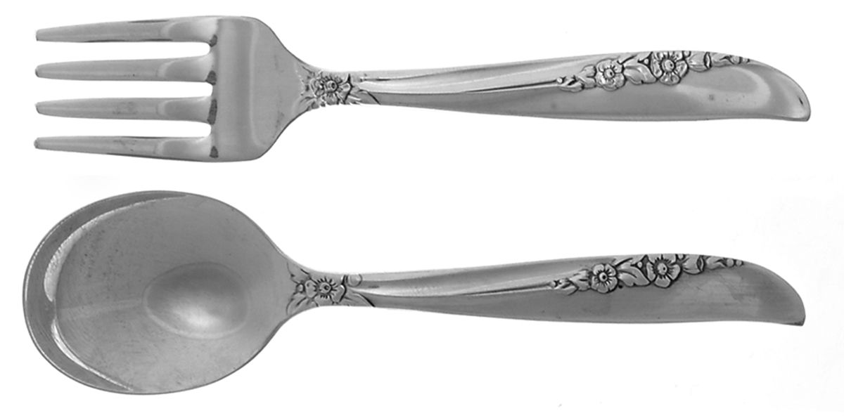 Lilac Time (Silverplate, 1957) 2 Pc Baby Set (BF, BS) by Oneida Silver-1