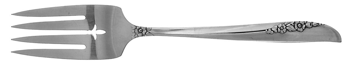 Lilac Time (Silverplate, 1957) Medium Solid Cold Meat Serving Fork by Oneida Silver-1