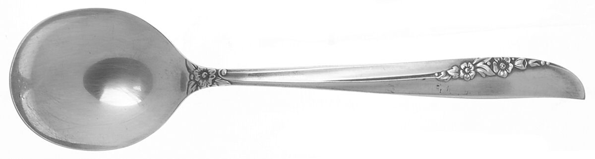 Lilac Time (Silverplate, 1957) Round Bowl Soup Spoon (Gumbo) by Oneida Silver-1