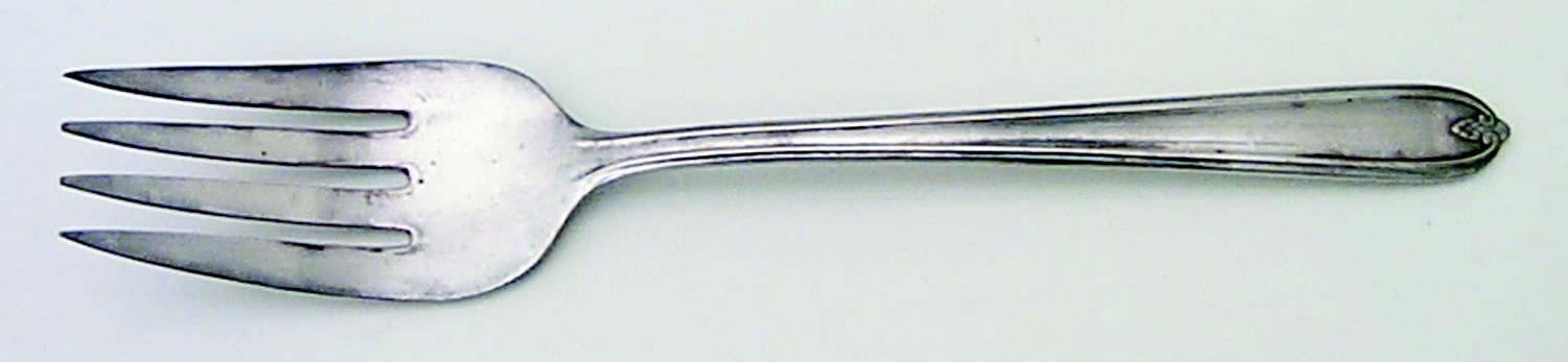 Longchamps-Chaumont (Silverplate-1935) Medium Solid Cold Meat Serving Fork by Oneida Silver-1