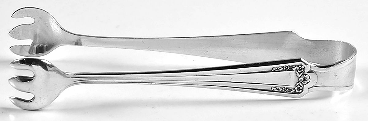 Longfellow-Sovereign (Silverplate, 1919) Sugar Tongs by Oneida Silver-1