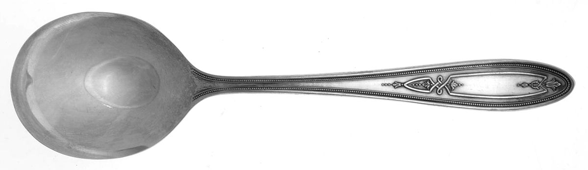 Lorain (Silverplate, 1928) Round Bowl Soup Spoon (Gumbo) by Oneida Silver-1