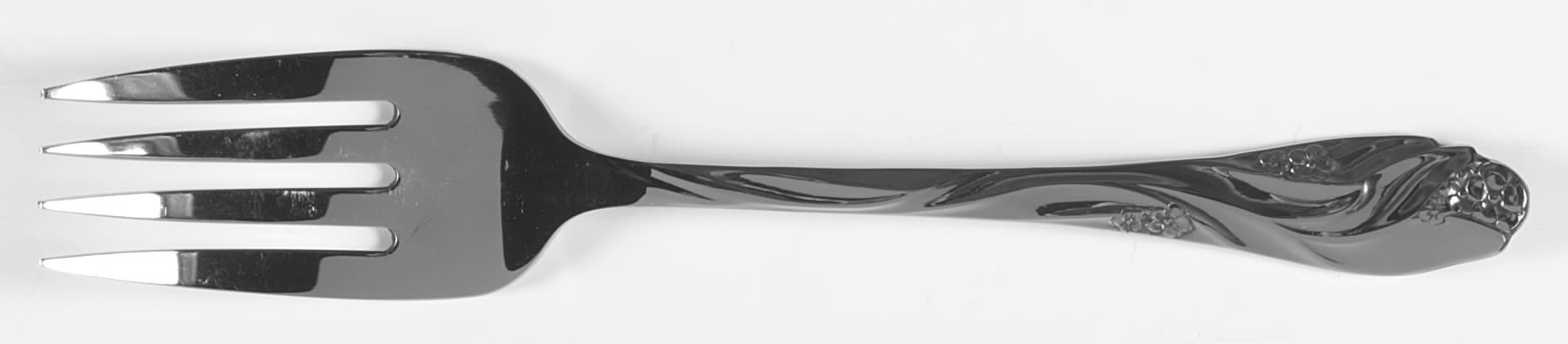 Lorilei (Stainless) Medium Solid Cold Meat Serving Fork by Oneida Silver-1