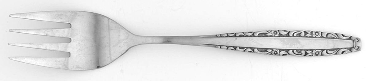 Love Story (Stainless) Medium Solid Cold Meat Serving Fork by Oneida Silver-1