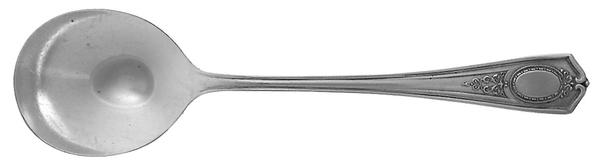 Louis XVI (Silverplate, 1911) Round Bowl Soup Spoon (Gumbo) by Oneida Silver-1