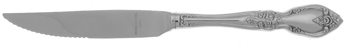 Louisiana (Stainless) Steak Knife Individual Hollow, Serrate HC by Oneida Silver-1