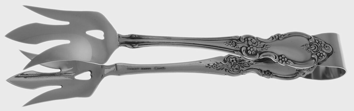 Louisiana (Stainless) Solid Lettuce Tongs by Oneida Silver-1