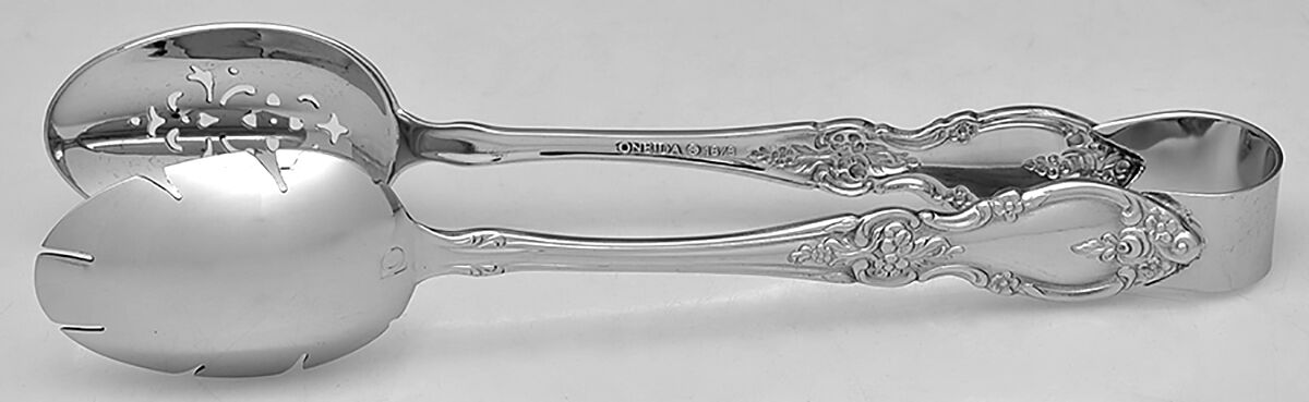 Louisiana (Stainless) Ice Serving Tongs Large HC by Oneida Silver-1