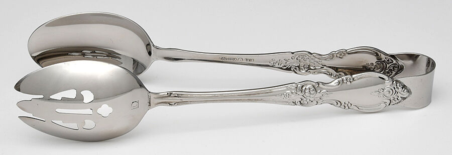 Louisiana (Stainless) Salad Tongs Solid HC by Oneida Silver-1