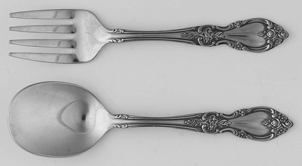 Louisiana (Stainless) 2 Pc Baby Set (BF, BS) by Oneida Silver-1