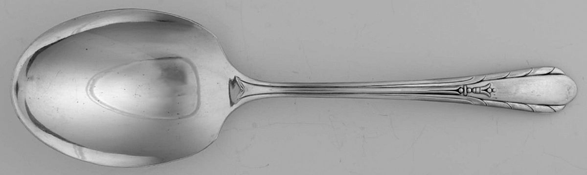 Lynnwood-Memory (Silverplate, 1934) Solid Smooth Casserole Spoon by Oneida Silver-1