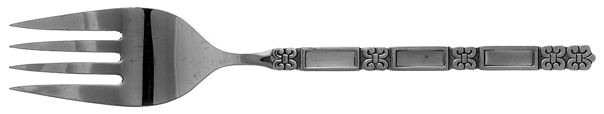 Madrid-No Black (Stainless) Medium Solid Cold Meat Serving Fork by Oneida Silver-1
