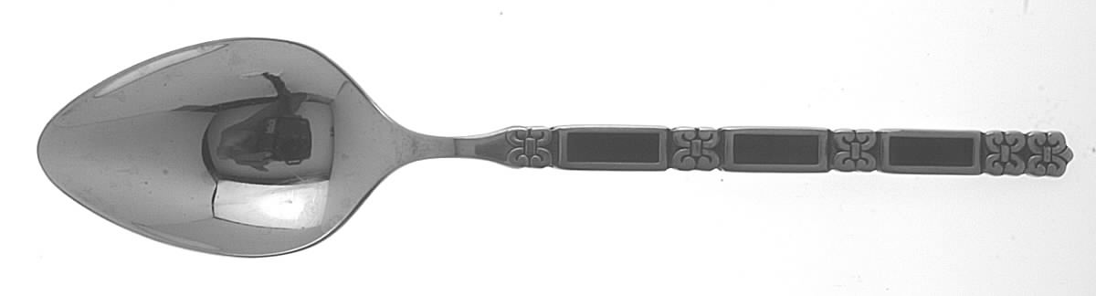 Madrid-Black Accent (Stainless) Tablespoon (Serving Spoon) by Oneida Silver-1