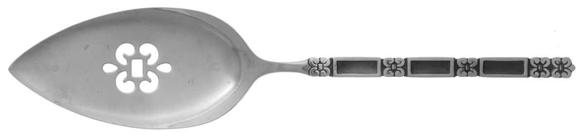 Madrid-Black Accent (Stainless) Pierced All Stainless Pie Server by Oneida Silver-1