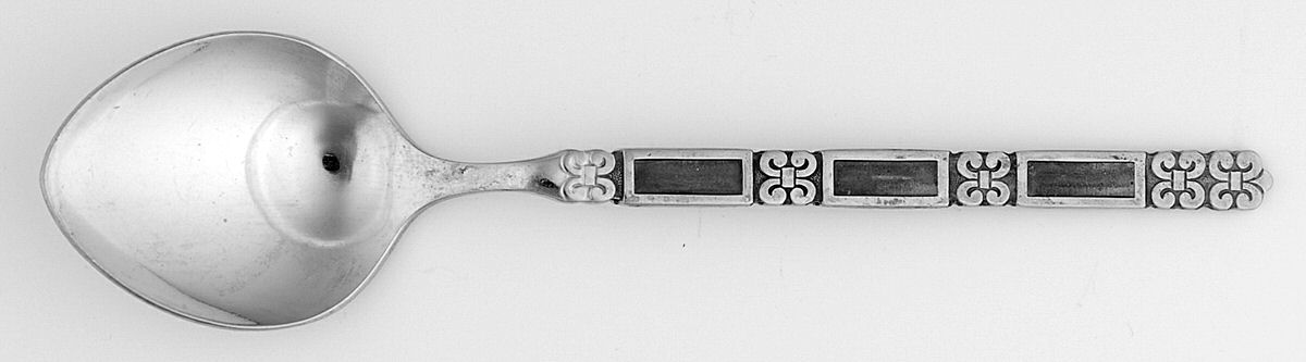 Madrid-Black Accent (Stainless) Sugar Spoon by Oneida Silver-1