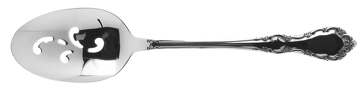 Mansion Hall (Stainless) Pierced Tablespoon (Serving Spoon) by Oneida Silver-1