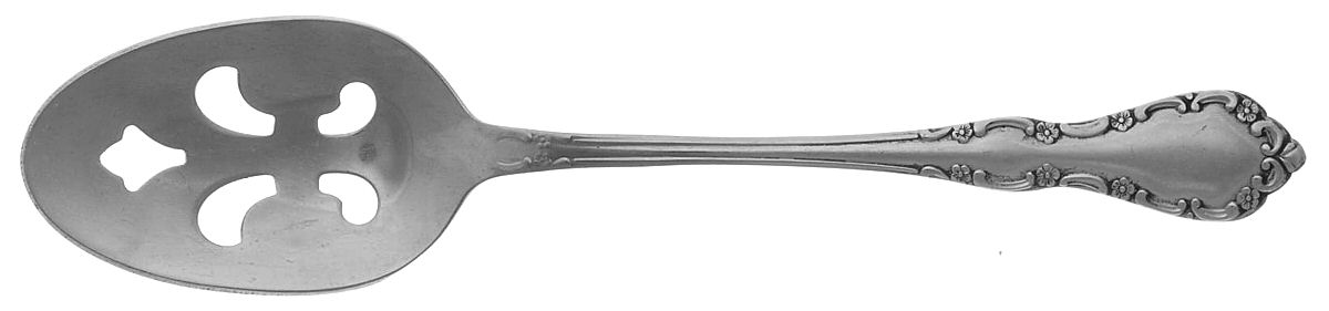 Mansion Hall (Stainless) Pierced Tablespoon (Serving Spoon) by Oneida Silver-1