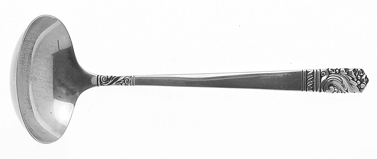 Mansion House (Sterling, 1948, Bright Finish) Solid Piece Cream Ladle by Oneida Silver-1