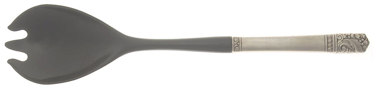 Mansion House (Sterling, 1948, Bright Finish) Salad Serving Fork with Plastic Prongs by Oneida Silver-1