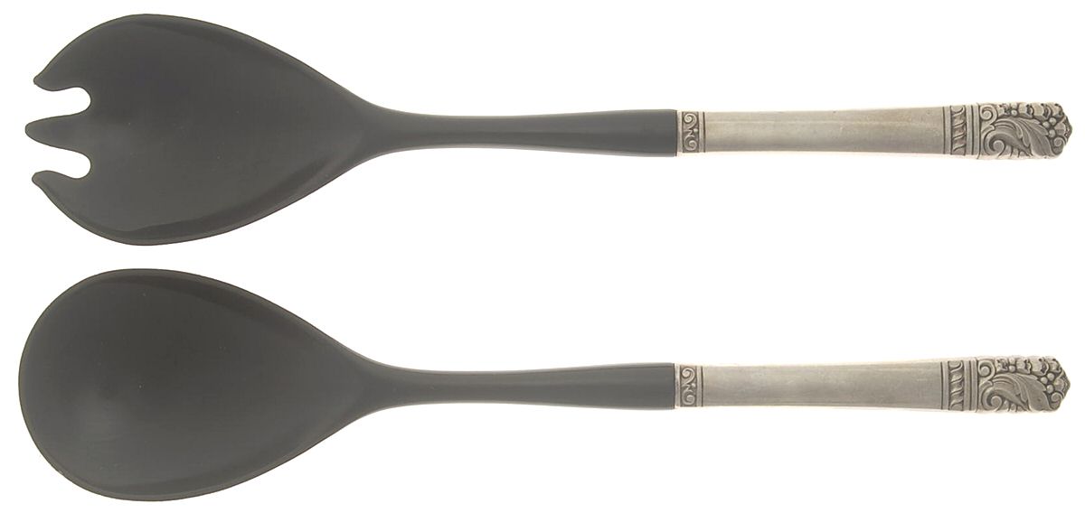 Mansion House (Sterling, 1948, Bright Finish) Plastic Bowl 2-Piece Salad Set by Oneida Silver-1