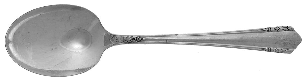 Malibu (Silverplate, 1934) Monogram Sugar Spoon by Oneida Silver-1