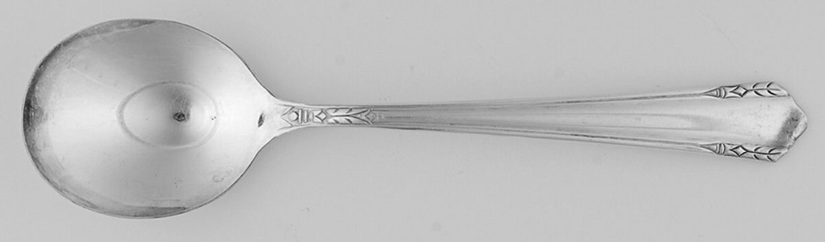 Malibu (Silverplate, 1934) Round Bowl Soup Spoon (Gumbo) by Oneida Silver-1