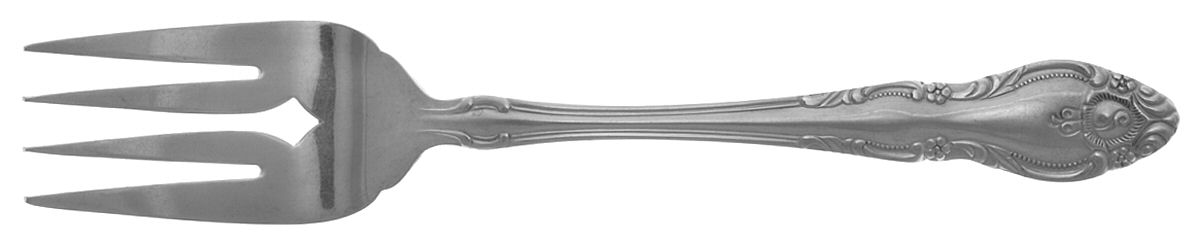 Malmaison (Stainless) Medium Solid Cold Meat Serving Fork by Oneida Silver-1