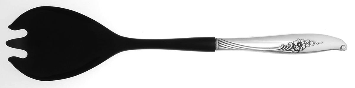 Magic Moment (Silverplate, 1958) Salad Serving Fork with Plastic Prongs by Oneida Silver-1