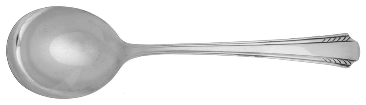 Mansfield (Silverplate, 1932) Round Bowl Soup Spoon (Gumbo) by Oneida Silver-1