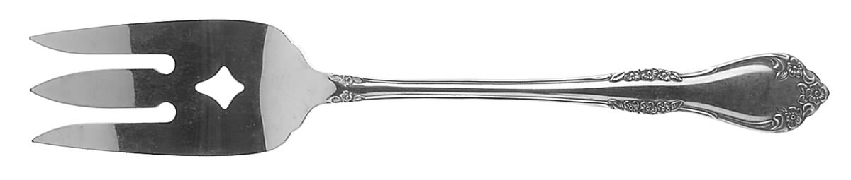 Mansfield (Stainless) Medium Solid Cold Meat Serving Fork by Oneida Silver-1