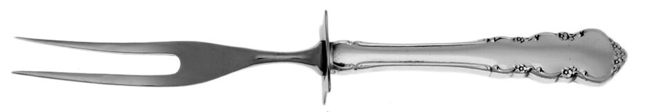 Martinique (Sterling, 1967) Small Steak Carving Fork with Stainless Prongs by Oneida Silver-1
