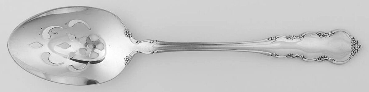Martinique (Sterling, 1967) Pierced Tablespoon (Serving Spoon) by Oneida Silver-1