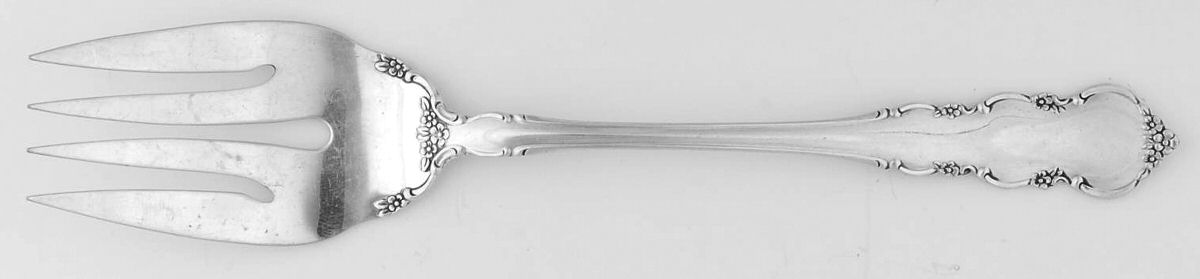 Martinique (Sterling, 1967) Medium Solid Cold Meat Serving Fork by Oneida Silver-1