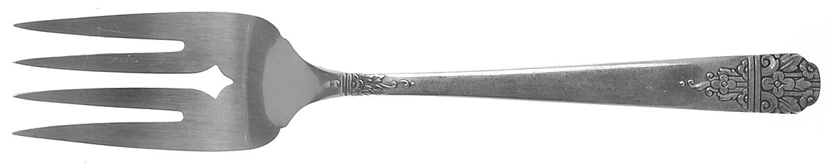 Margate (Silverplate, 1938) Medium Solid Cold Meat Serving Fork by Oneida Silver-1
