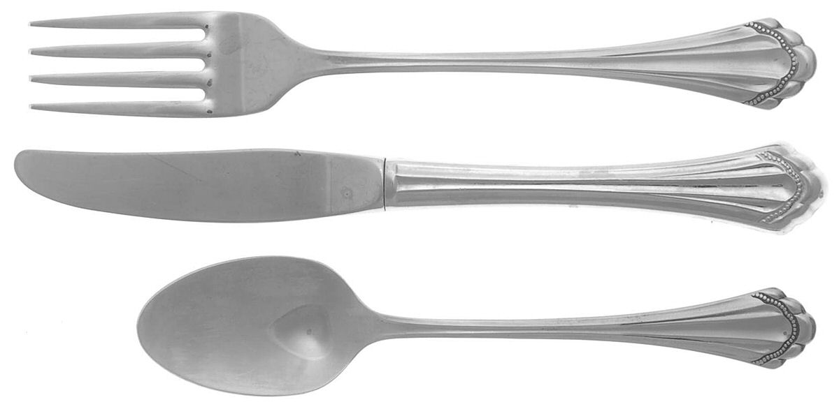 Marquette (Stainless) 3-Piece Youth Set (Knife, Fork & 5 O'Clock Spoon) by Oneida Silver-1