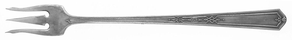 Mary Stuart (Silverplate, 1927) Short Handle Pickle/Olive Fork by Oneida Silver-1