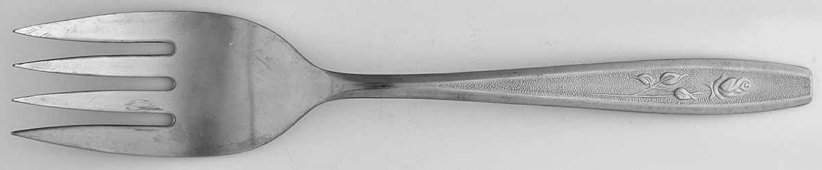 Maybrook (Stainless) Small Solid Cold Meat Serving Fork by Oneida Silver-1