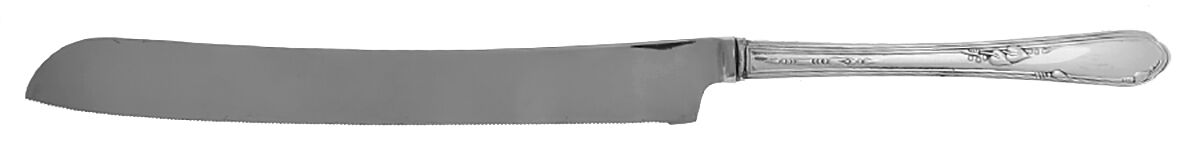 Meadowbrook (Silverplate, 1936) Wedding Cake Knife with Stainless Blade HC by Oneida Silver-1