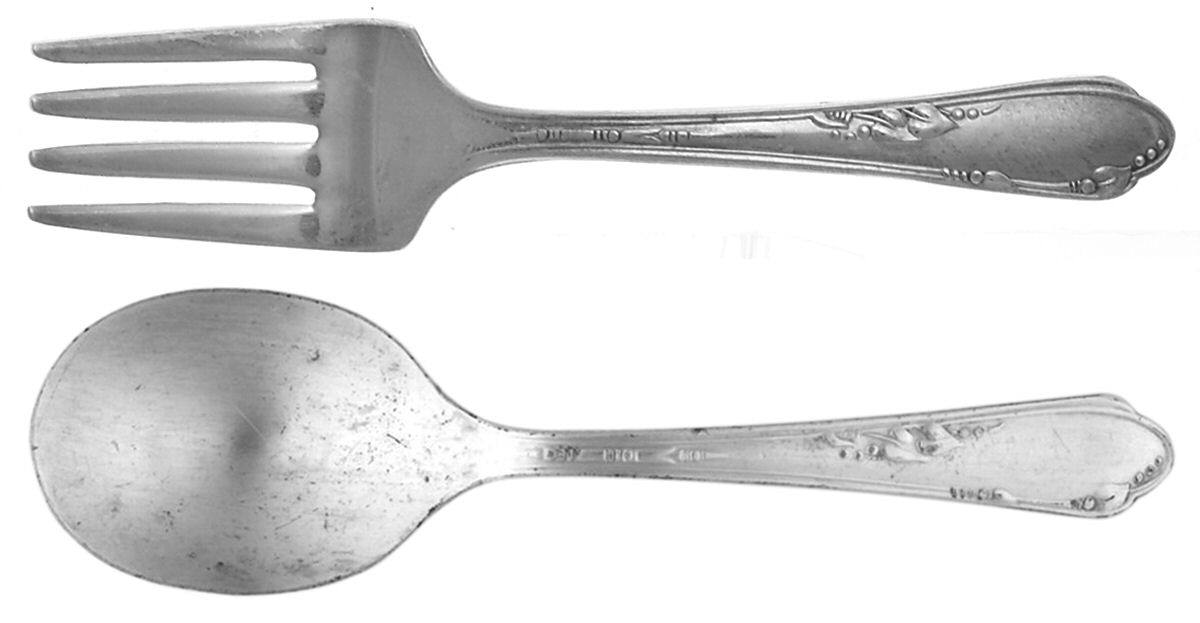 Meadowbrook (Silverplate, 1936) 2 Pc Baby Set (BF, BS) by Oneida Silver-1