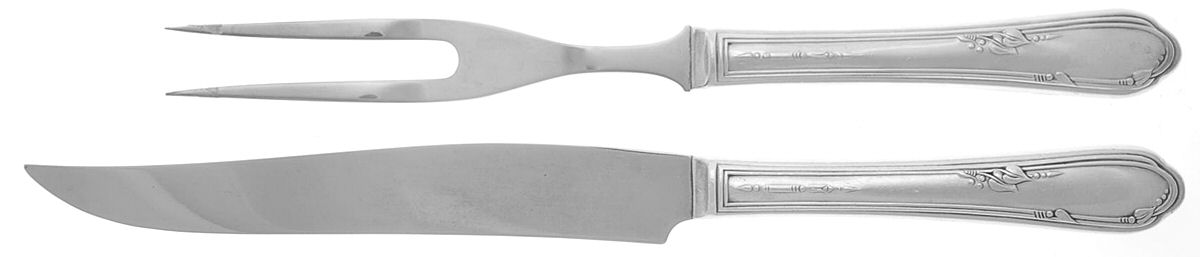 Meadowbrook (Silverplate, 1936) Small Stainless Blade 2-Piece Steak Carving Set by Oneida Silver-1